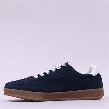Tommy Bowe Burwett Retro Laced Trainer - Navy White